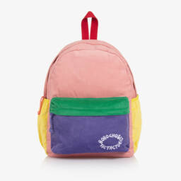 Girls Pink Colourblock Corduroy Backpack (37cm)