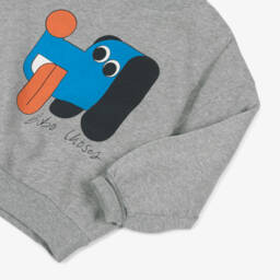 Bobo Choses-سويتشيرت قطن عضوي بطبعة كلب لون رمادي | Childrensalon