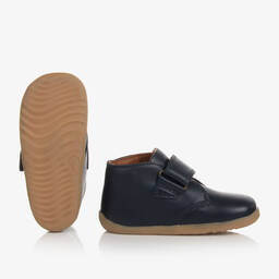 Bobux-Baby Boys Navy Blue Leather Desert Boots | Childrensalon