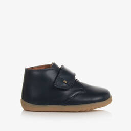 Bobux-Baby Boys Navy Blue Leather Desert Boots | Childrensalon