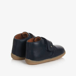 Bobux-Baby Boys Navy Blue Leather Desert Boots | Childrensalon