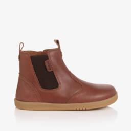 Bobux Kid +-Brown Leather Chelsea Boots | Childrensalon