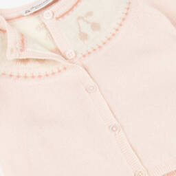 Bonpoint-طقم بنطلون بنات رضع صوف وكشمير لون زهري فاتح | Childrensalon