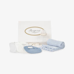 Bonpoint-طقم بطانية وطقم تغدية لون أزرق | Childrensalon