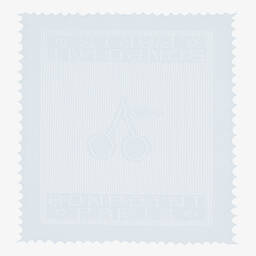 Bonpoint-بطانية مزيج قطن وصوف محبوك لون أزرق فاتح للأطفال (84 سم) | Childrensalon