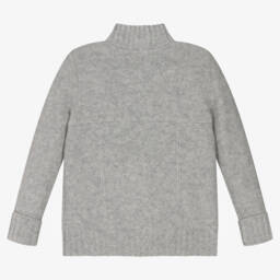 Bonpoint-Boys Grey Pure Cashmere Cardigan | Childrensalon