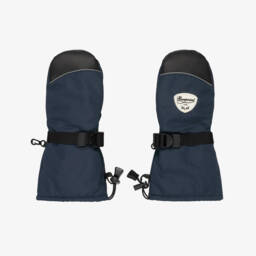 قفازات تزلج مبطنة لون كحلي للأطفال