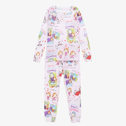 Books to Bed-Girls Pale Pink Cotton Pyjamas & Book Set | Childrensalon