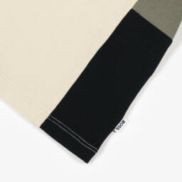 BOSS-Baby Boys Beige Colourblock Piqué Polo Shirt | Childrensalon