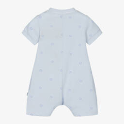 BOSS-Baby Boys Blue Cotton Piqué Shortie | Childrensalon