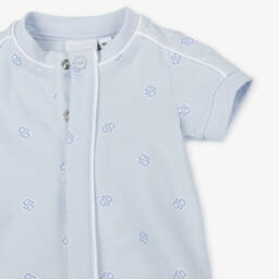 BOSS-Baby Boys Blue Cotton Piqué Shortie | Childrensalon