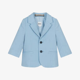 BOSS-Baby Boys Blue Single-Breasted Blazer | Childrensalon