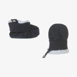 BOSS-Baby Boys Navy Blue Snowsuit | Childrensalon