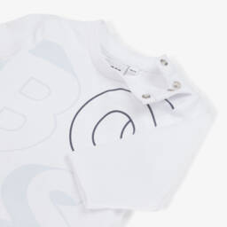 BOSS-Baby Boys Pale Blue Cotton Tracksuit Set | Childrensalon