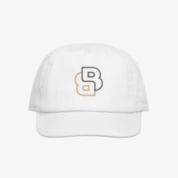 BOSS-Baby Boys White Cotton Cap | Childrensalon