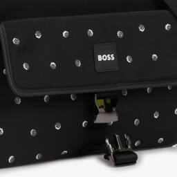 BOSS-Black Double B Monogram Logo Print Changing Bag (38cm) | Childrensalon
