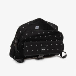 BOSS-Black Double B Monogram Logo Print Changing Bag (38cm) | Childrensalon