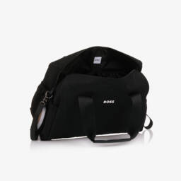 BOSS-Black Overnight Changing Bag with Logo Strap (38cm) | Childrensalon