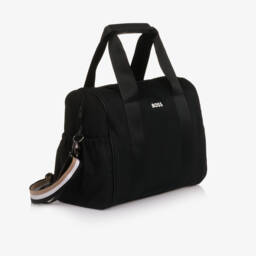 BOSS-Black Overnight Changing Bag with Logo Strap (38cm) | Childrensalon