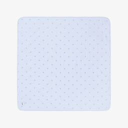 BOSS-Blue Cotton Jersey Blanket (74cm) | Childrensalon