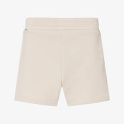 BOSS-Boys Beige Cotton Shorts | Childrensalon