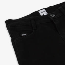 BOSS-Boys Black Denim Slim Fit Jeans | Childrensalon