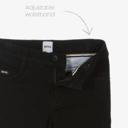 BOSS-Boys Black Denim Slim Fit Jeans | Childrensalon