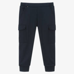 BOSS-Boys Blue Milano Jersey Cargo Joggers | Childrensalon
