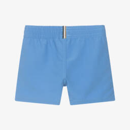 BOSS-Boys Blue Swim Shorts | Childrensalon
