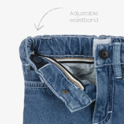 BOSS-Boys Blue Washed Regular Denim Jeans | Childrensalon