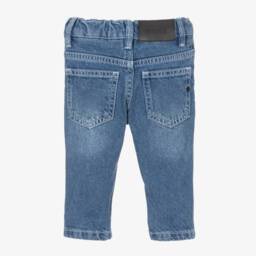 BOSS-Boys Blue Washed Regular Denim Jeans | Childrensalon