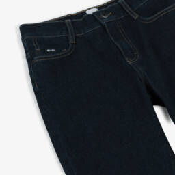 BOSS-Джинсы синие из денима свободного кроя для мальчиков | Childrensalon