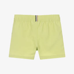 BOSS-Boys Lime Green Swim Shorts | Childrensalon