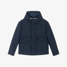 BOSS-Boys Navy Blue Water-Repellent Jacket | Childrensalon