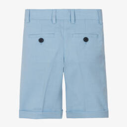 BOSS-Boys Smart Blue Shorts | Childrensalon