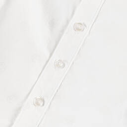 BOSS-Boys White Cotton Double B Monogram Shirt | Childrensalon