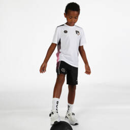 BOSS-Boys White Team Boss Football T-Shirt | Childrensalon