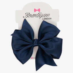 Bowtique London-Girls Blue Hair Clip (10cm) | Childrensalon