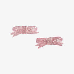 Bowtique London-Girls Glittery Pink Hair Clips (2 Pack) | Childrensalon