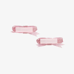 Bowtique London-Girls Glittery Pink Hair Clips (2 Pack) | Childrensalon
