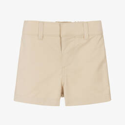 Burberry-Baby Boys White Cotton Check Polo Shirt | Childrensalon