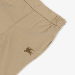 Burberry-Baby Boys Beige Twill EKD Trousers | Childrensalon