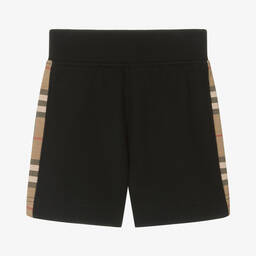 Burberry-Baby Boys Black Cotton Jersey Shorts | Childrensalon