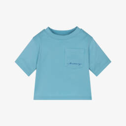 Baby Boys Blue Organic Cotton T-Shirt