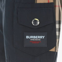 Burberry-Baby Boys Navy Blue Pocket Shorts | Childrensalon