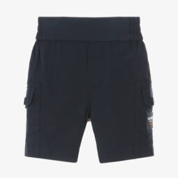 Burberry-Baby Boys Navy Blue Pocket Shorts | Childrensalon