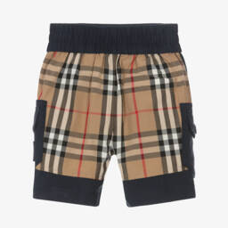 Burberry-Baby Boys Navy Blue Pocket Shorts | Childrensalon