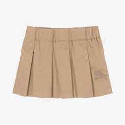 Burberry-Baby Girls Archive Beige Cotton EKD Skirt | Childrensalon
