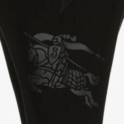 Burberry-Baby Girls Black Cotton EKD Leggings | Childrensalon