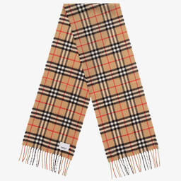 Burberry-Beige Cashmere Scarf (125cm) | Childrensalon